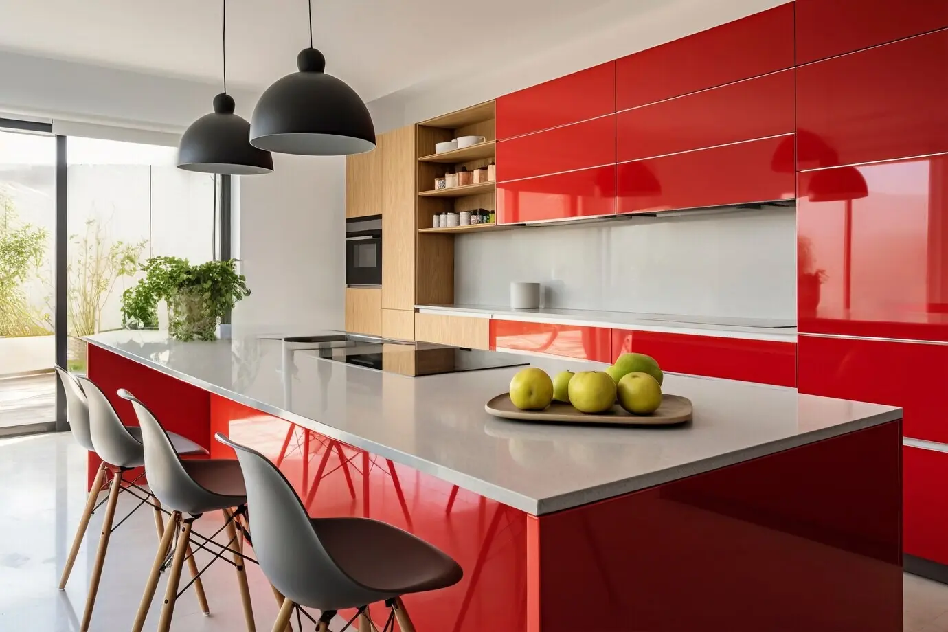 Diseño interior minimalista para una cocina
